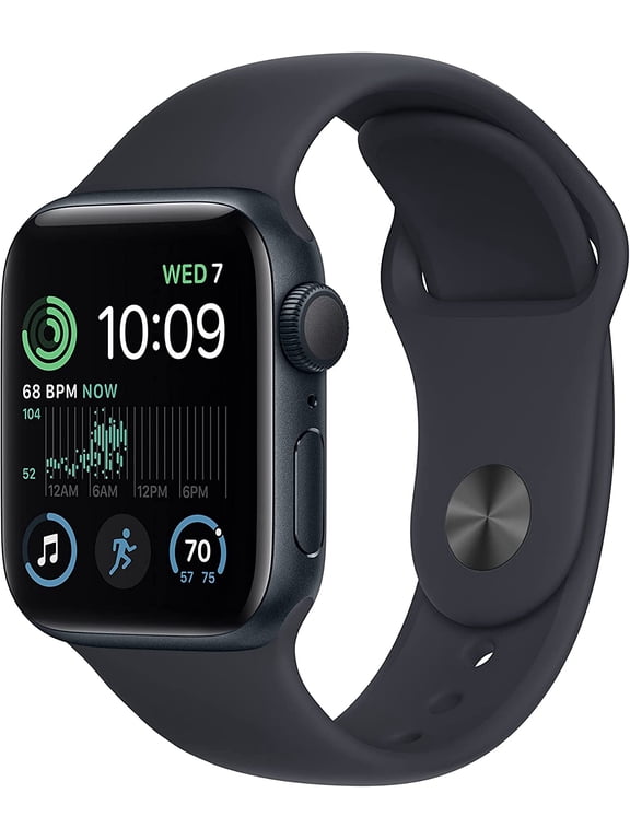 Restored Apple Watch SE 2nd Gen GPS 40mm Smartwatch Midnight Aluminum Case Midnight Sport Band M/L