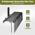 thumbnail image 3 of QinaQin 60-Inch Steel Landscape Rake with Three-Point Hook, Heavy-Duty Spring-Loaded Auger, Suitable for Pine Needles, Straw, Leaves, and Grass Clippings – Trailer Attachment, 3 of 7