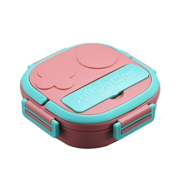 Tableware Product Category Two Grid Portable School Lunch Bento Thermal Insulated Food Container in Stainless Steel Square Design for Travel and Daily Use - Ideal for Boys and Girls