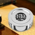 thumbnail image 4 of Circular Tea Teapot Warmer Stainless Steel Round Candle Base Candle Base Milk Warmer Silver, 4 of 8