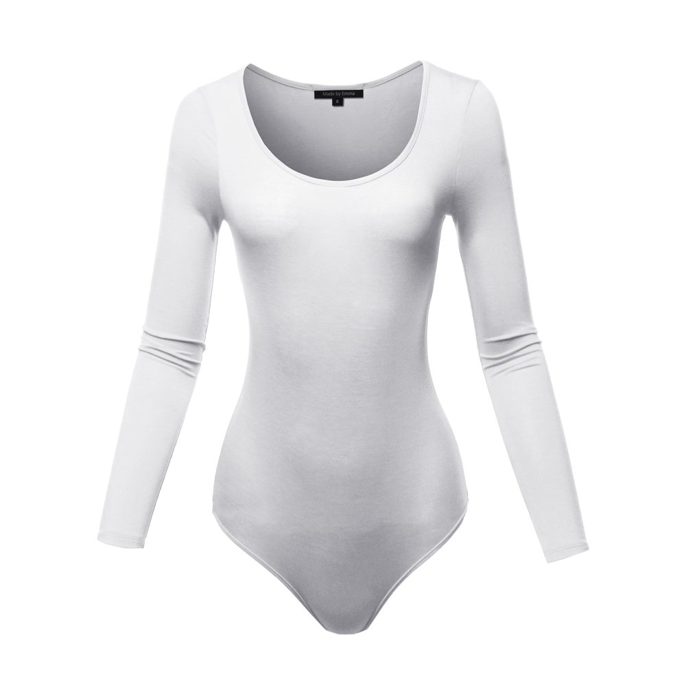 FashionOutfit FashionOutfit Women's Classic Solid Long Sleeve Scoop