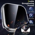 thumbnail image 4 of 2 Pack Privacy Case for Apple Watch Screen Protector, Anti-Spy Tempered Glass Film Apple Watch Cover Hard PC Case Bumper for iWatch Series 11 Series 10 - Transparent 42mm, 4 of 10