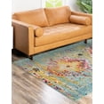 thumbnail image 3 of Rugs.com Carnevale Collection Rug – 6' x 9' Turquoise Medium Rug Perfect For Bedrooms, Dining Rooms, Living Rooms, 3 of 5