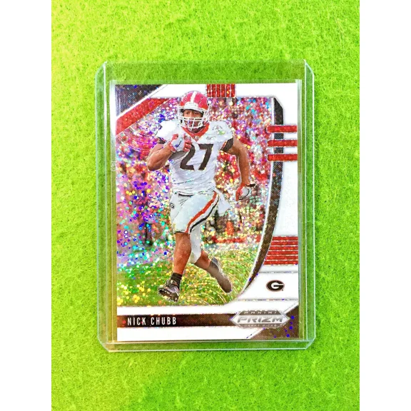 Nick Chubb WHITE SPARKLE PRIZM /20 SSP CARD JERSEY #27 GEORGIA 2020 Prizm BROWNS