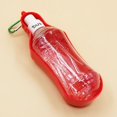 thumbnail image 2 of Dispensador de agua portátil para perros de 500 ml, botella de agua de viaje con gancho, botella de agua con bebedero para perros, cachorros, gatos, conejos, cobayas y otras mascotas (rojo) ER, 2 of 5