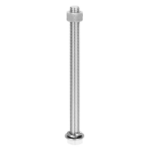 M12 x 160mm 304 Stainless Steel Hex Head Screws Bolts, Nuts, Flat & Lock Washers Assortment Kit, 1 Sets