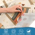 thumbnail image 4 of Yayeee Kitchen Valance Rod Pocket 54" x 18" Living Room Window Curtain, Fall Book Shelf, 4 of 6