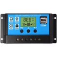 thumbnail image 1 of Contrôleur de Charge de Panneau Solaire PWM, 12V/24V, 30A, Écran LCD, Double Port USB, 1 of 4