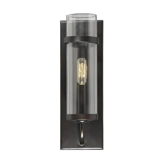 1 Light Wall Sconce-Transitional Style with Industrial and Contemporary Inspirations-13.75 inches Tall By 4.75 inches Wide Bailey Street Home