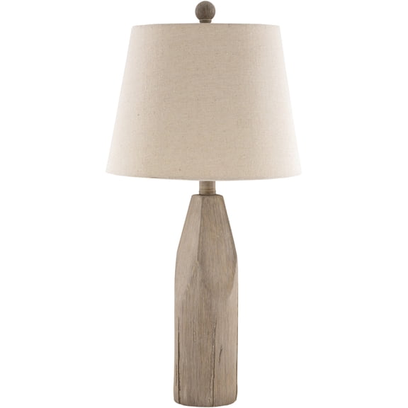 Livabliss June Traditional Accent Table Lamp, 24-inch, Gray with Beige Shade