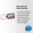 thumbnail image 2 of Mount Fuji Blooming Sakura Trees Japanese Illustration Metal Rectangle Keychain, 2 of 7