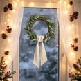 thumbnail image 5 of Plaid Wreath Sash for Front Door, 54inch Christmas Cotton Linen Wreath Ribbons Curtain Ties Bow for Yard Porch Garland Home Decor, 5 of 6