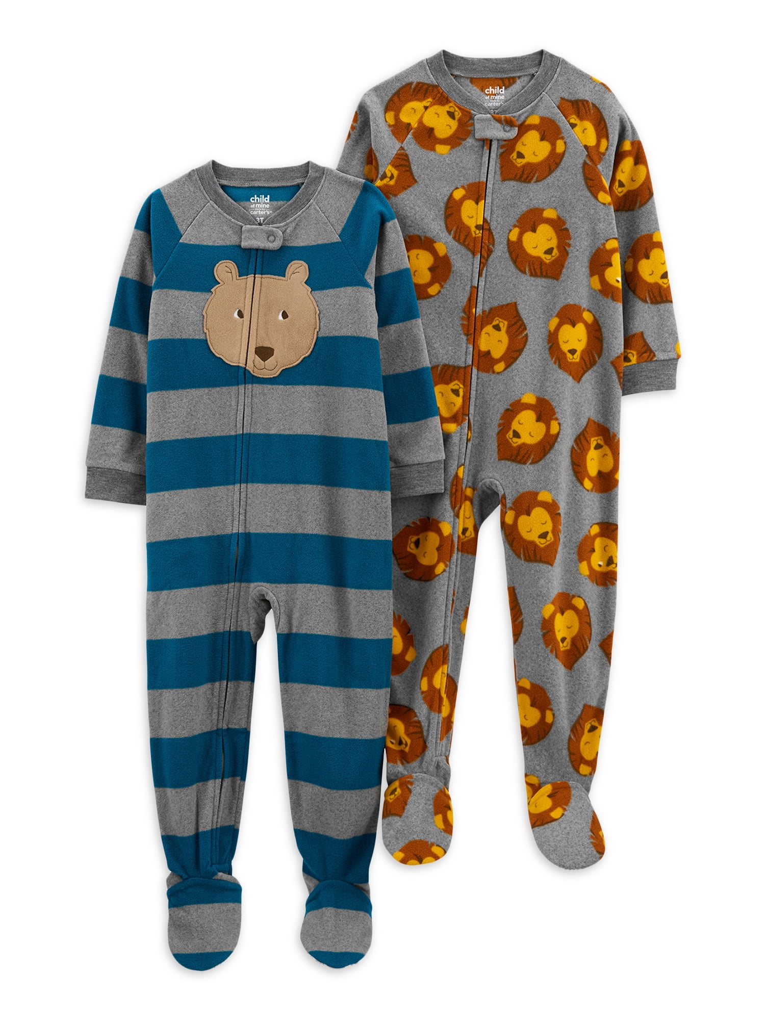 Carters Big-Boys 1 Pc Micro Fleece Footed Sleeper Pajamas 