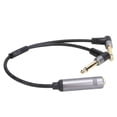 thumbnail image 3 of Seitruly Cable divisor de conector de 6,35 Mm Dual de 6,5 Mm, Cable de ordenador, adaptadores de Audio auxiliares, conector de Cable de reproductor Cables de audio/vídeo, 3 of 6