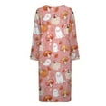 thumbnail image 4 of Yuyamidu Cute Ghost Long Bath Robe Mushroom Robes Nightgowns for Women Size S Casual Long Sleeve Zippered Bathrobes Halloween Louge Wear Robe Ladies Pajama House Coat, Pink, 4 of 7