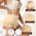 thumbnail image 3 of Gibobby Ropa interior bikini elástica para mujer Pantalones cintura alta moldeadores cuerpo para mujer, corsé posparto, cintura, belleza, pantalones cadera, corsé transpirable (Beige, XL), 3 of 5