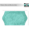 thumbnail image 2 of Home Weavers Waterford Collection 100% Cotton Tufted Bath Rug, Extra Soft and Absorbent Bath Rugs, Non-Slip Plush Bath Carpet, Machine Wash, Bath Mat for Bathroom, 21"x34" Rectangle, Turquoise, 2 of 5