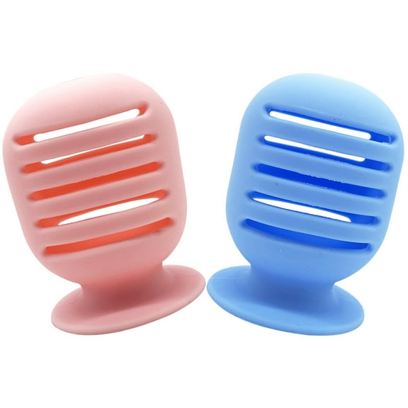 Portable Makeup Sponge Holder with Silicone Case for Storage Use Assorted Color 2 Pieces
