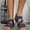 Blue, variant on Womens Ethnic Sandal Comfortable Open Toe Flat Sandal Walking Shoes Strappy Retro Roman Trad Tribe Style Flats Summer Going Out Shoes