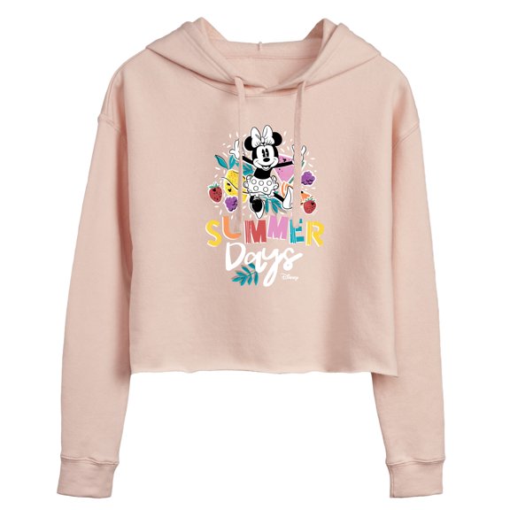 Disney - Summer Days - Juniors Cropped Pullover Hoodie