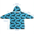 thumbnail image 7 of Blue Dachshunds Dog Blanket Hoodies for Kids 6-13YR Oversize Wearable Blanket Hoodies for Boys Girls Teens, 7 of 7