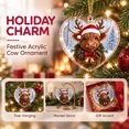 thumbnail image 7 of Tyidzon Highland Cow Christmas Ornament, Heart Shape Flat Acrylic Print for Highland Cow Lovers and Tree Decoration, 3.15 in, 7 of 7