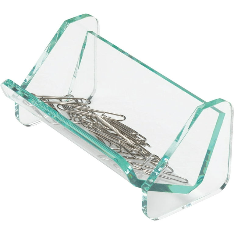 Lorell Paper Clip Holder - Acrylic - 1 Each - Green, Transparent Lorell Paper Clip Holder - Acrylic - 1 Each - Green, Transparent