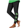 thumbnail image 3 of QATAINLAV Ofertas Relampago de Hoy Gym Leggings for Women Saint Patrick's Day Clover Graphic Workout Yoga Pants Casual High Waist Tummy Control Compression Legging Tights Green L, 3 of 5