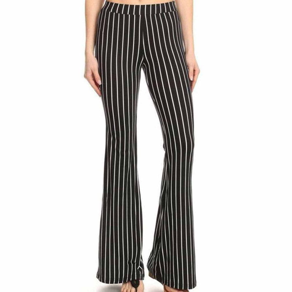 black and white striped pants bell bottoms