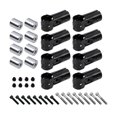 thumbnail image 2 of DYNWAVECA 8 Pcs Pinces de Rail d'Extrémité Accessoires de Remplacement pour Clôture Support Facile à Installer Raccords de Coin en Métal, 2 of 10