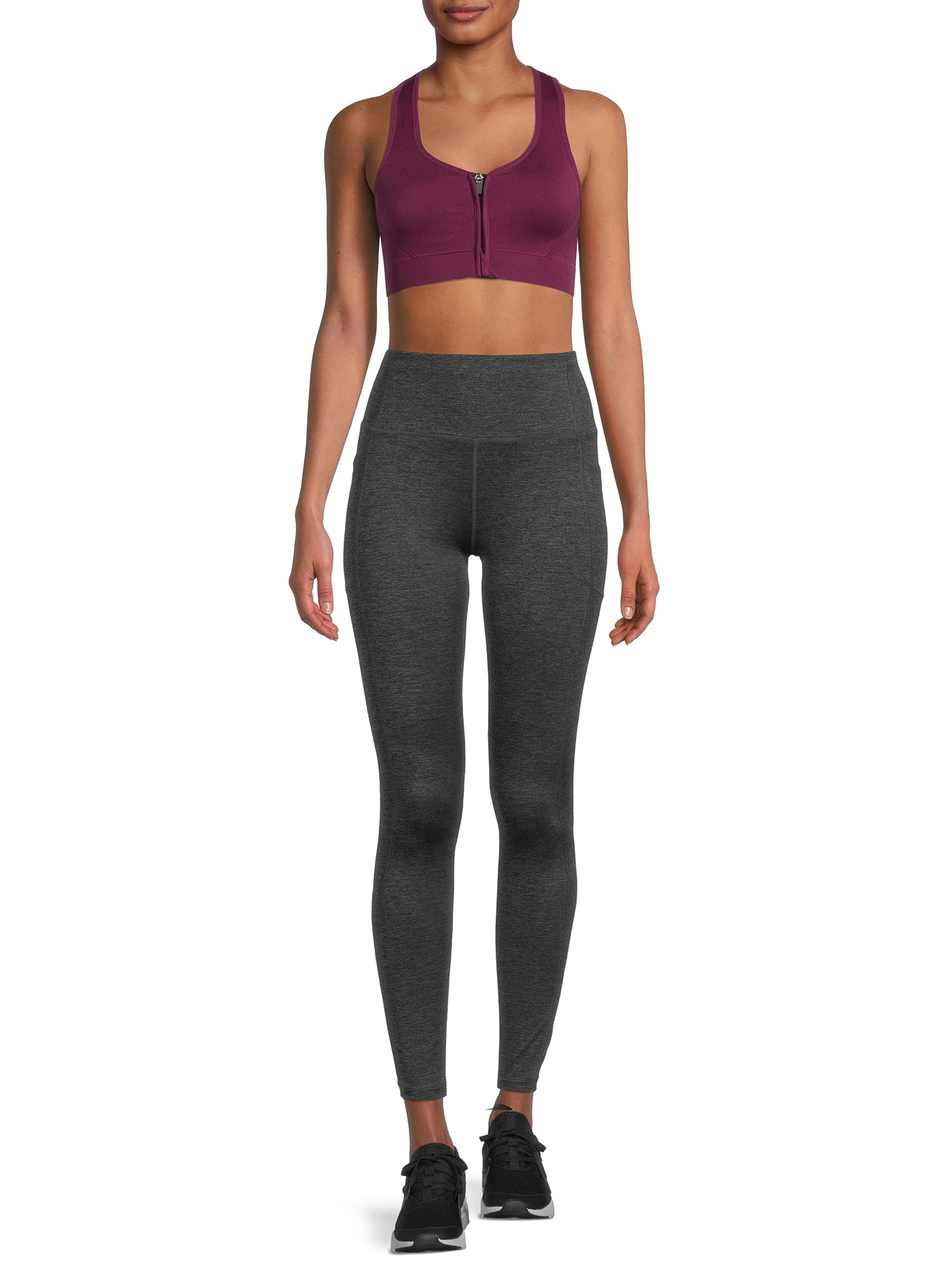 Avia Women’s Seamless Zip Front Sports Bra