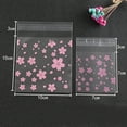 thumbnail image 4 of 100pcs Matte Flower Pattern Plastic Bag Transparent Gift Bags Self-adhesive Seal Pouch for Candy Cookie Dessert Packaging (Pink), 4 of 8