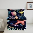 thumbnail image 5 of Erosebridal Colorful Conch Starfish Comforter Sets Queen Size, Underwater World Coral Comforters & Duvets, Reversible 3-Piece, 5 of 8