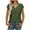 Army Green, variant on Lenpel Women's Cap Short Sleeve Sweaters Casual V Neck Lightweight Pullover Soft Cotton Knit Tops Trendy Summer Clothes