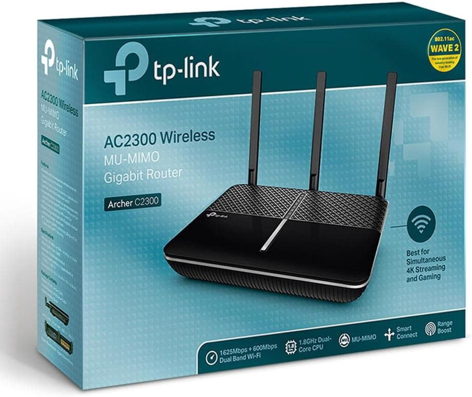 Pre-Owned TP-LINK (Archer C2300) AC2300 (600+1625) Wireless Dual Band GB Cable Router, USB 3.0, MU-MIMO