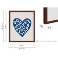 thumbnail image 4 of Poster Master Do What Makes You Happy Poster - Retro Blue Heart Print - Love Art - Encouraging Art - Positive Quotes Art - Happiness Art - Inspiring Bedroom or Office Decor, 16x20 Brown Framed, 4 of 6