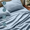 thumbnail image 6 of Bare Home Premium 1800 Collection 4-Piece Bed Sheet Set, California King, Dusty Blue, 6 of 11