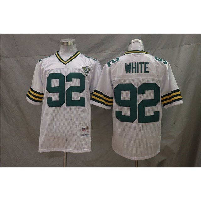 Packers Team Uniforms Football Uniforms Jerseys Legend Second Generation Retro Embroidery Training Game Uniforms Short-Sleeved T-Shirt Mesh