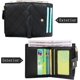 thumbnail image 4 of 1 Uds. Cartera pequeña y compacta para mujer, cartera de piel sintética, 8 tarjeteros con bolsillo con cremallera, monedero negro JM, 4 of 5