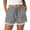Black, variant on Women's Striped Lace Trim Shorts,Drawstring Waist Casual Summer Shorts with Pockets