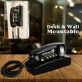 thumbnail image 2 of Classic Wall Phones for Landline with Mechanical Ringing, Single Line 2554 Wall Telephone with Voicemail Indicator,Black, 2 of 8