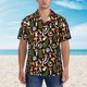 thumbnail image 2 of Balery Mushrooms Camisas hawaianas de manga corta para hombre, camisas playeras de corte holgado, camisas de vacaciones con botones,Medium, 2 of 7