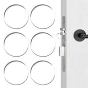 Door Knob Wall Shield, 6PCS Clear Rubber Door Handle Stopper Door Stops Wall Protector Round Soft Rubber Bumpers Pads for Cabinets Refrigerators Wall
