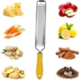 thumbnail image 4 of Cheese Grater Lemon Zester for Kitchen - Stainless Steel Blade Ginger Scraper Shredder, Heavy Duty Hand Vegetable Grater Tool, Ideal for Parmesan Cheese, Garlic, Citrus, Coconut, Choce, 4 of 4