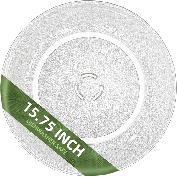 Gemroom 15.75" Microwave Turntable Plate Compatible with Kitchen Aid 461967721091 8205676 4375405, 15 3/4 inch Replacement Microwave Glass Plate for Whirlpool W11373838 W10832238 W11340343