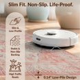 thumbnail image 6 of Design&I 9'x12' Washable Area Rug Pink Boho Distressed Vintage Border Detailing Scroll Lattice for Dining Room, Basement, Large Office, Snag-Free, 6 of 7