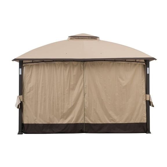 Sunjoy Tan Brown Replacement Curtain For Moorehead Steel Patio Gazebo (11X13 Ft) A101011500 Sold At Sunjoy