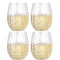 thumbnail image 1 of Ensemble de 4 Verres à Vin Ananas Sans Pied - Verres en Plastique Réutilisables Sans BPA, 1 of 5