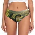 thumbnail image 1 of Fotbe Deep Forest Stone Green Dragon Calzones Estampados para Mujer – Ropa Interior de Algodón, Cómoda, Suave y Elástica-Large, 1 of 6