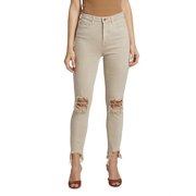 L'agence BISCUIT DESTRUCTED Women's High Line High Rise Skinny Jeans, US 28
